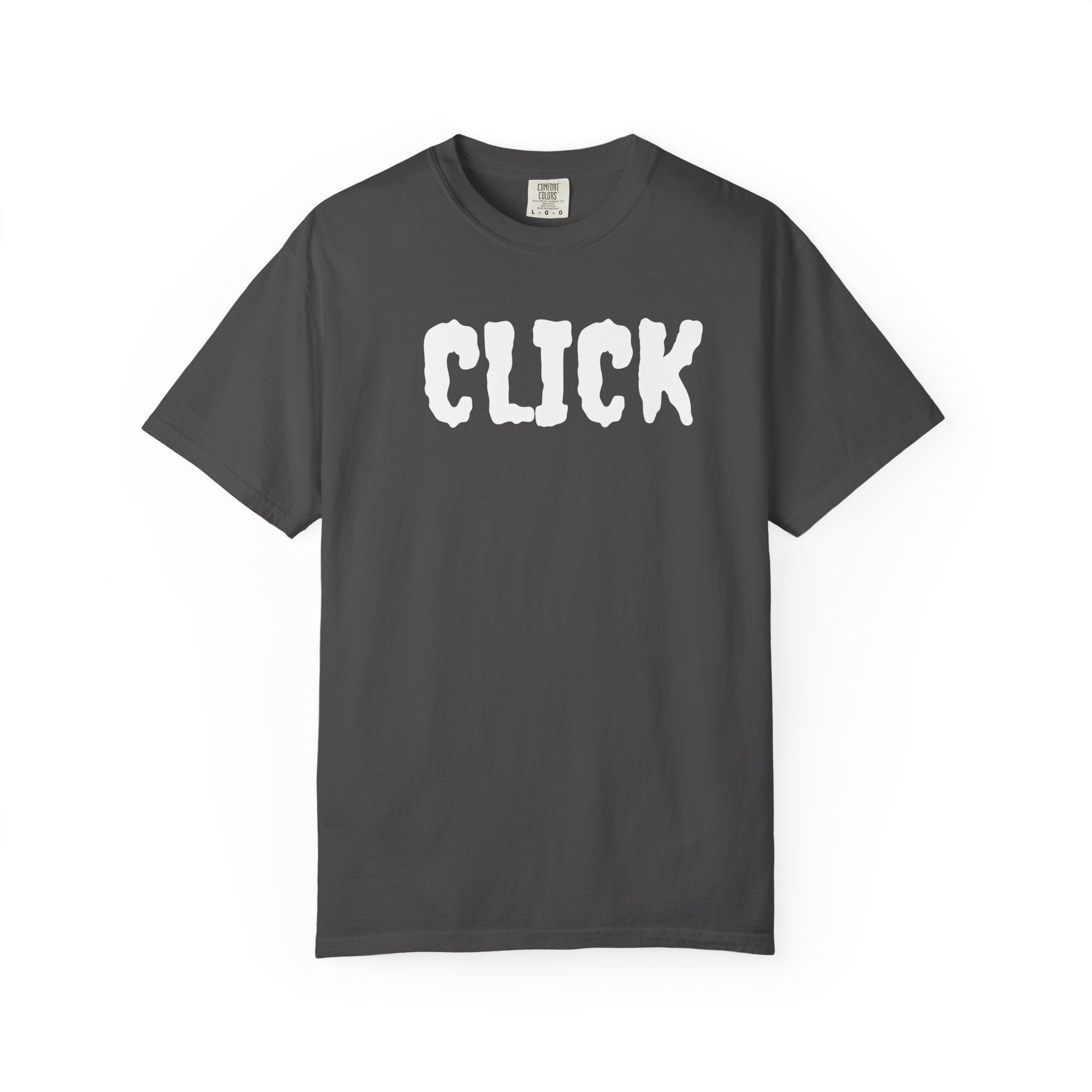 Unisex Garment-Dyed T-Shirt with 'CLICK' Design - Casual Streetwear