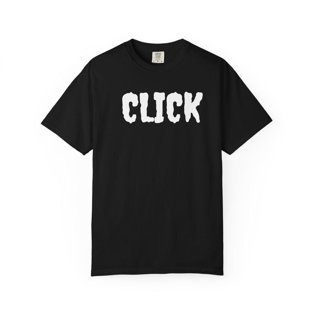 Unisex Garment-Dyed T-Shirt with 'CLICK' Design - Casual Streetwear