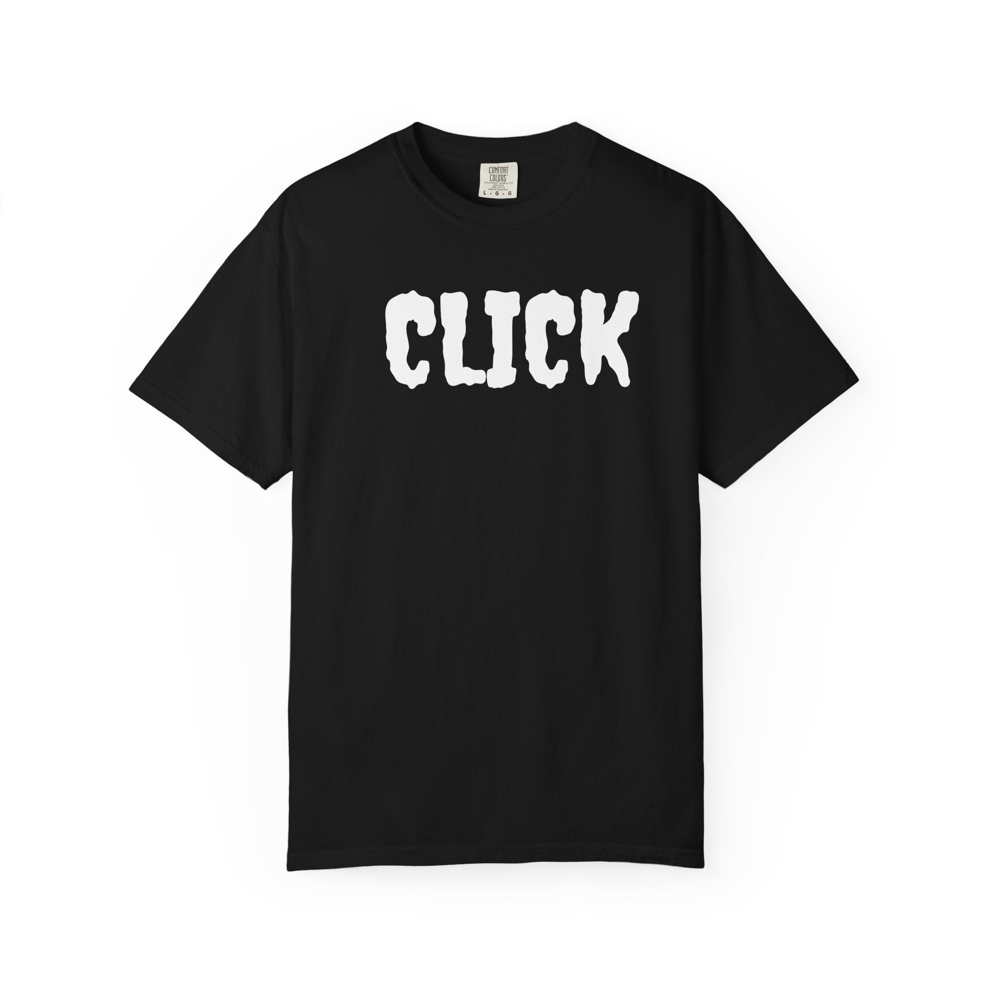 Unisex Garment-Dyed T-Shirt with 'CLICK' Design - Casual Streetwear