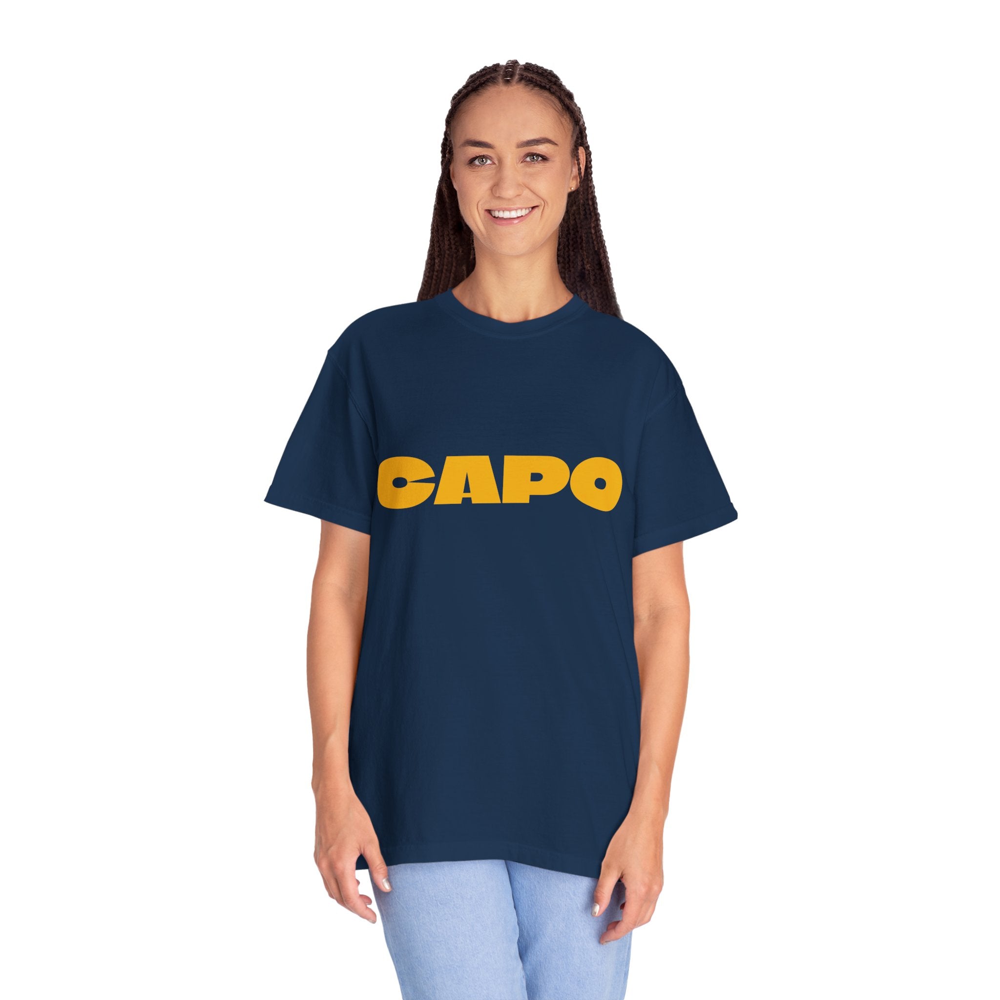 Unisex Garment-Dyed T-shirt with CAPO Design | Casual Wear, Gift for Musicians, Hipster Style, Fun Concert Outfits, Trendy Streetwear