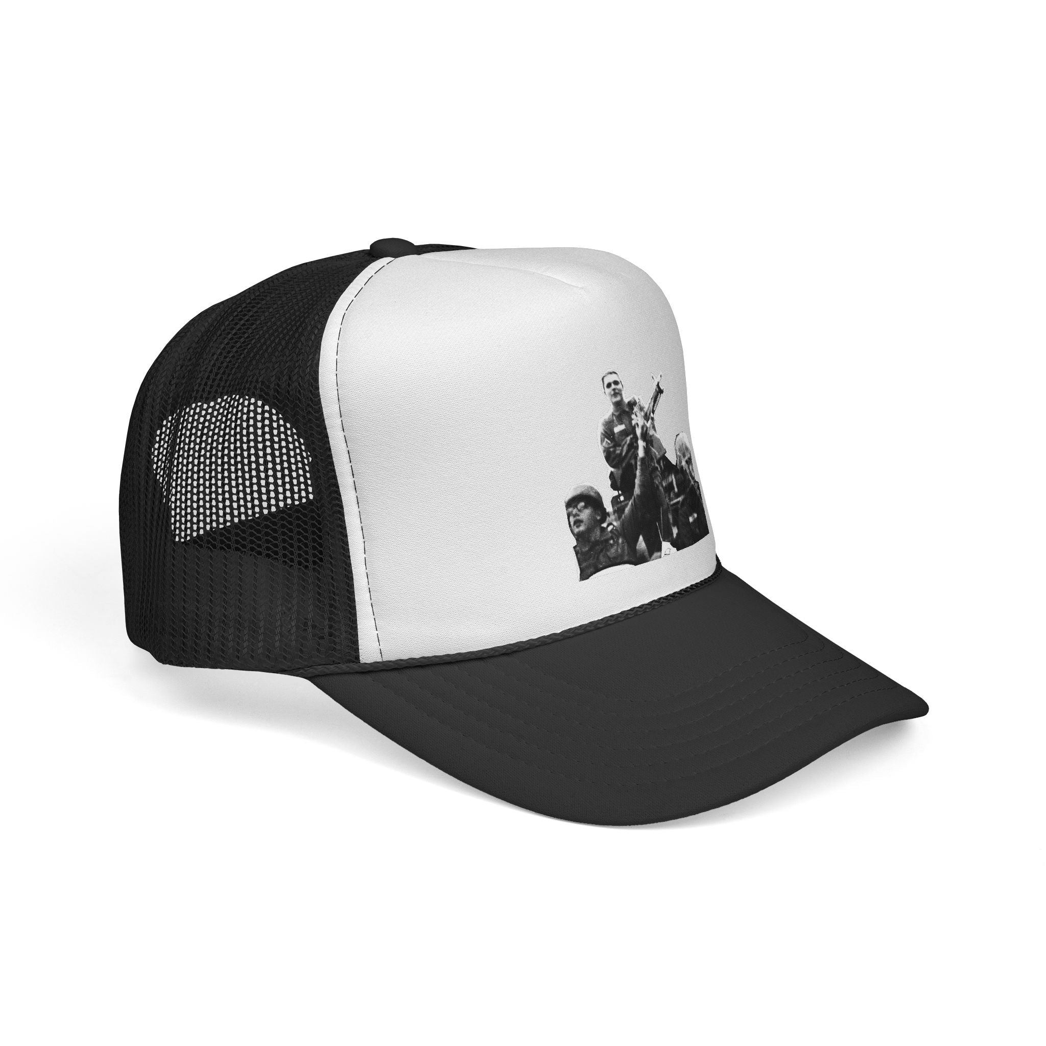 VIETNAM DOM Trucker Cap — Vintage Rock Band Photo Design