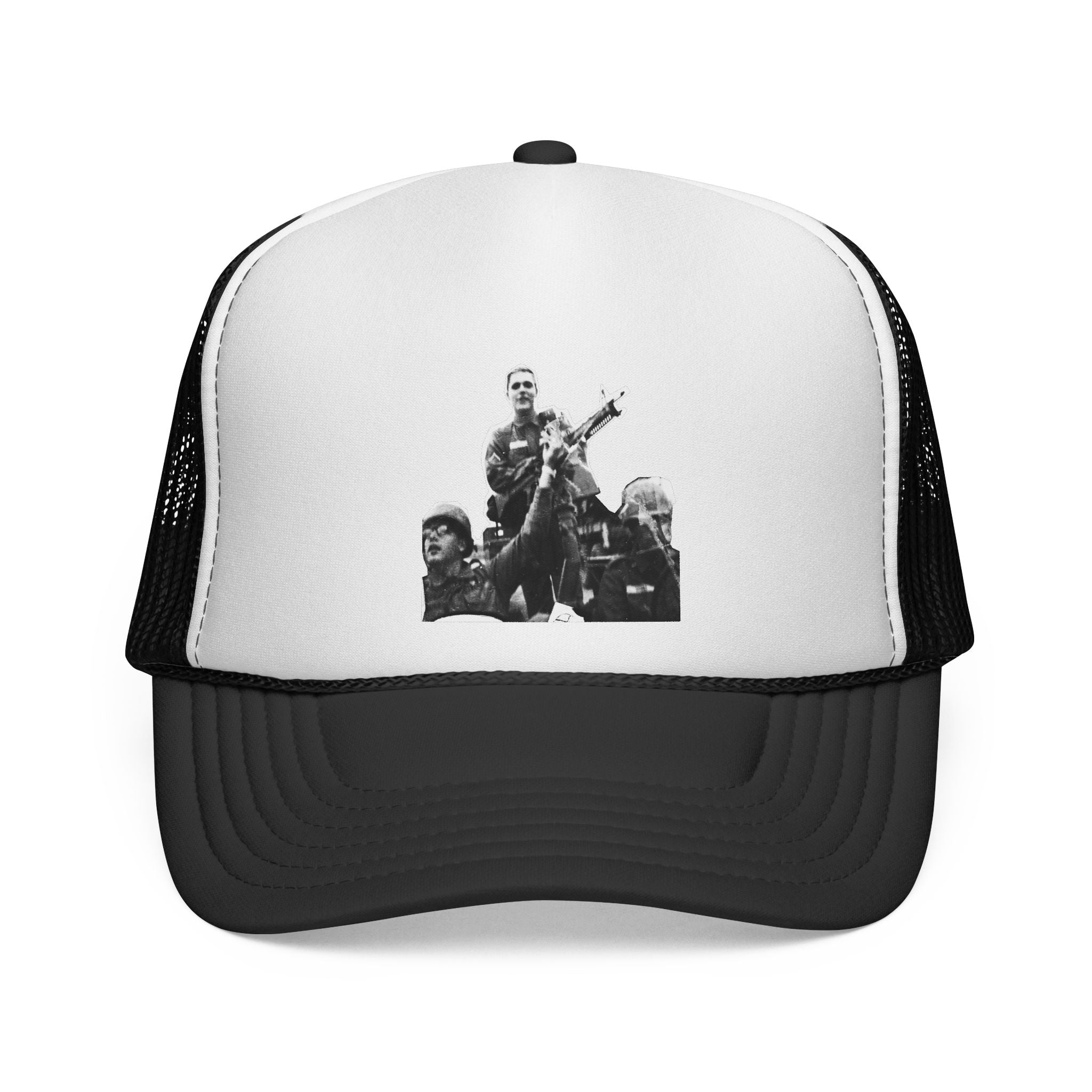 VIETNAM DOM Trucker Cap — Vintage Rock Band Photo Design