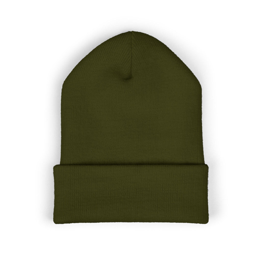 Embroidered "Lynchpin of Bensonhurst" Cuffed Beanie — Cozy Yellow Knit Hat