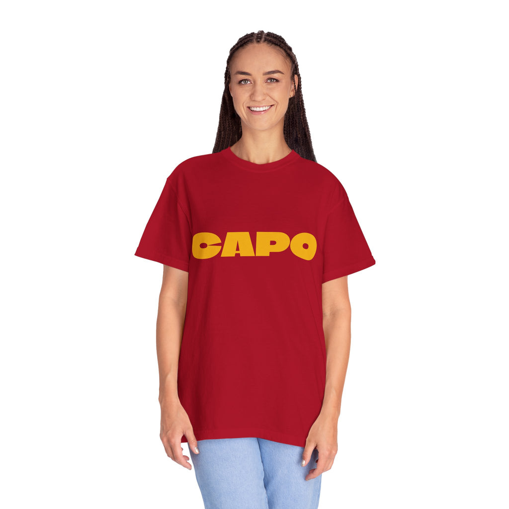Unisex Garment-Dyed T-shirt with CAPO Design | Casual Wear, Gift for Musicians, Hipster Style, Fun Concert Outfits, Trendy Streetwear