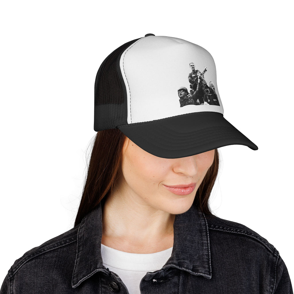 VIETNAM DOM Trucker Cap — Vintage Rock Band Photo Design